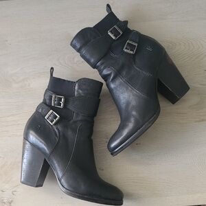 Frye Women's Black Leather Ankle Boots Size 8.5